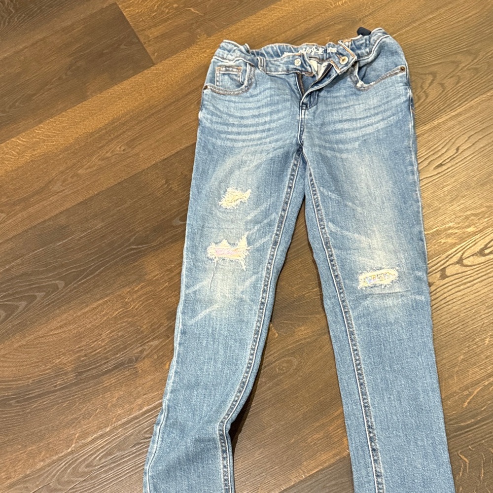 Cat & Jack Light Blue Distressed Kids Jeans
